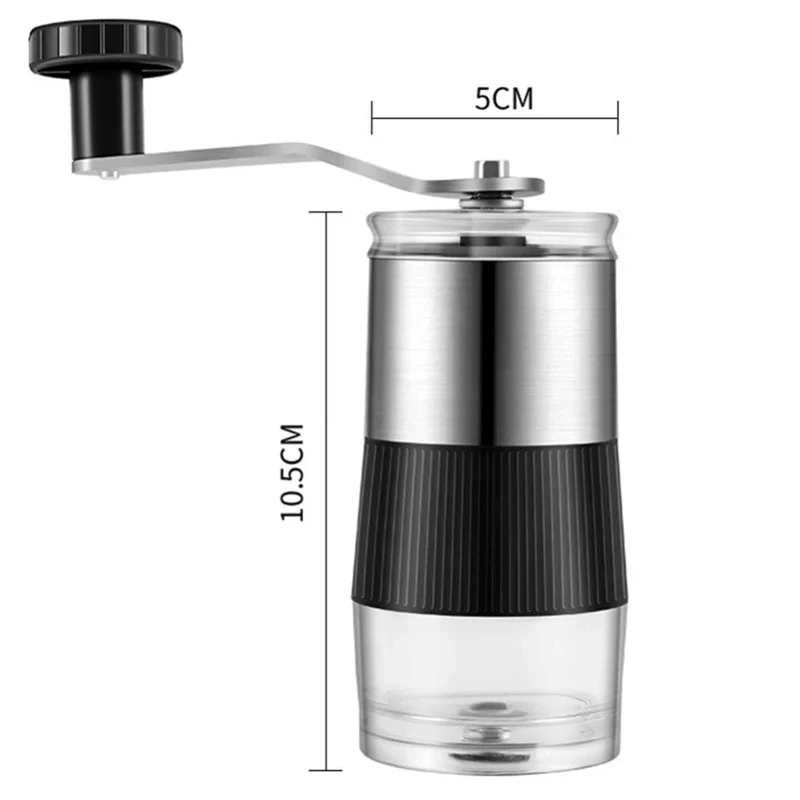 Mini-Kaffeemühle, manuell, tragbare Mühle, Pfeffermühle, Keramikkern, abnehmbar und waschbar, für italienische Kaffeemaschine im Freien
