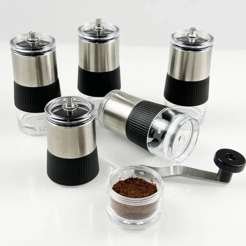 Mini-Kaffeemühle, manuell, tragbare Mühle, Pfeffermühle, Keramikkern, abnehmbar und waschbar, für italienische Kaffeemaschine im Freien
