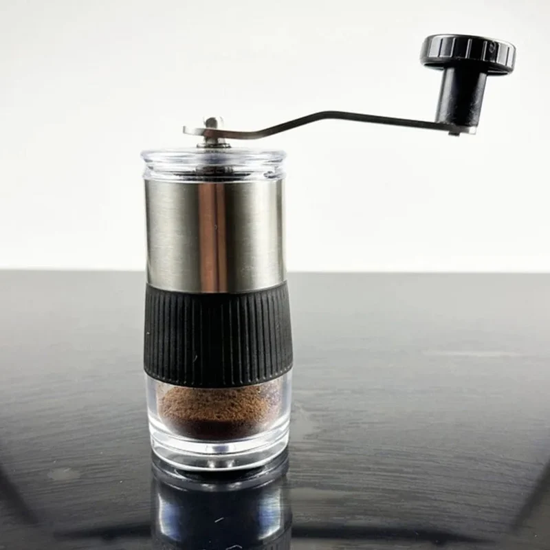 Mini-Kaffeemühle, manuell, tragbare Mühle, Pfeffermühle, Keramikkern, abnehmbar und waschbar, für italienische Kaffeemaschine im Freien