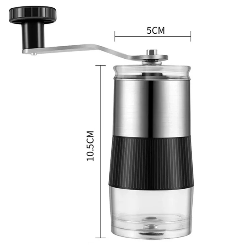 Mini-Kaffeemühle, manuell, tragbare Mühle, Pfeffermühle, Keramikkern, abnehmbar und waschbar, für italienische Kaffeemaschine im Freien