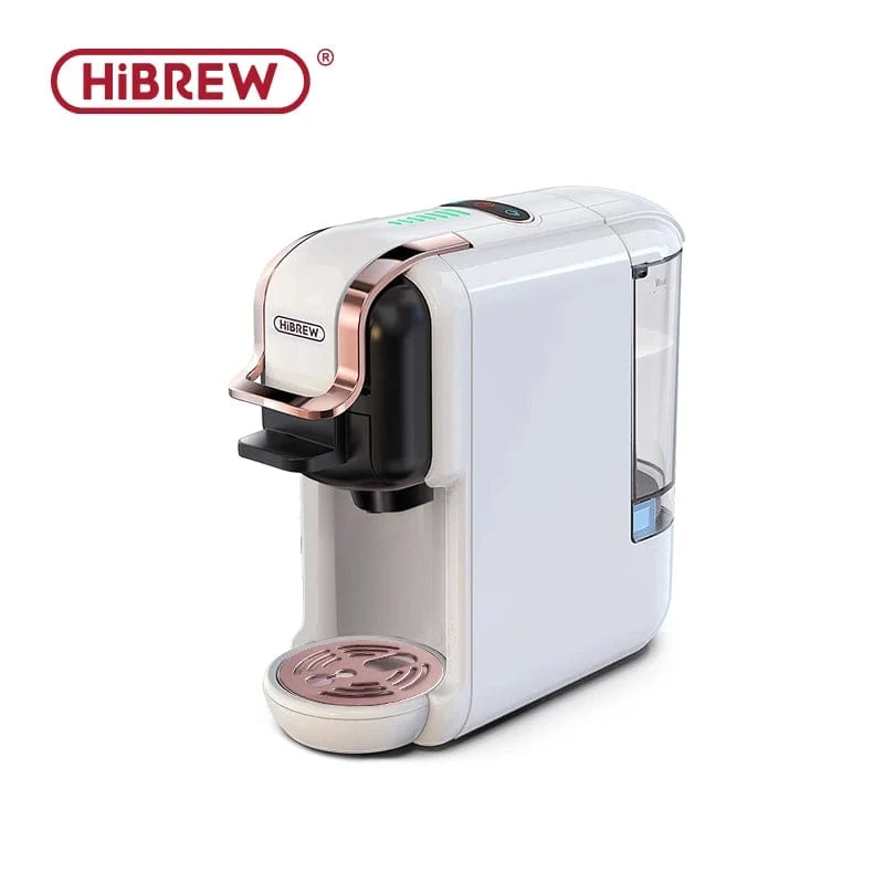 HiBREW Mehrfachkapsel-Kaffeemaschine, Heiß-/Kalt-Dolce-Gusto-Milch, Nespresso-Kapsel, ESE-Pad, gemahlener Kaffee, Cafeteria, 19 Bar, 5 in 1