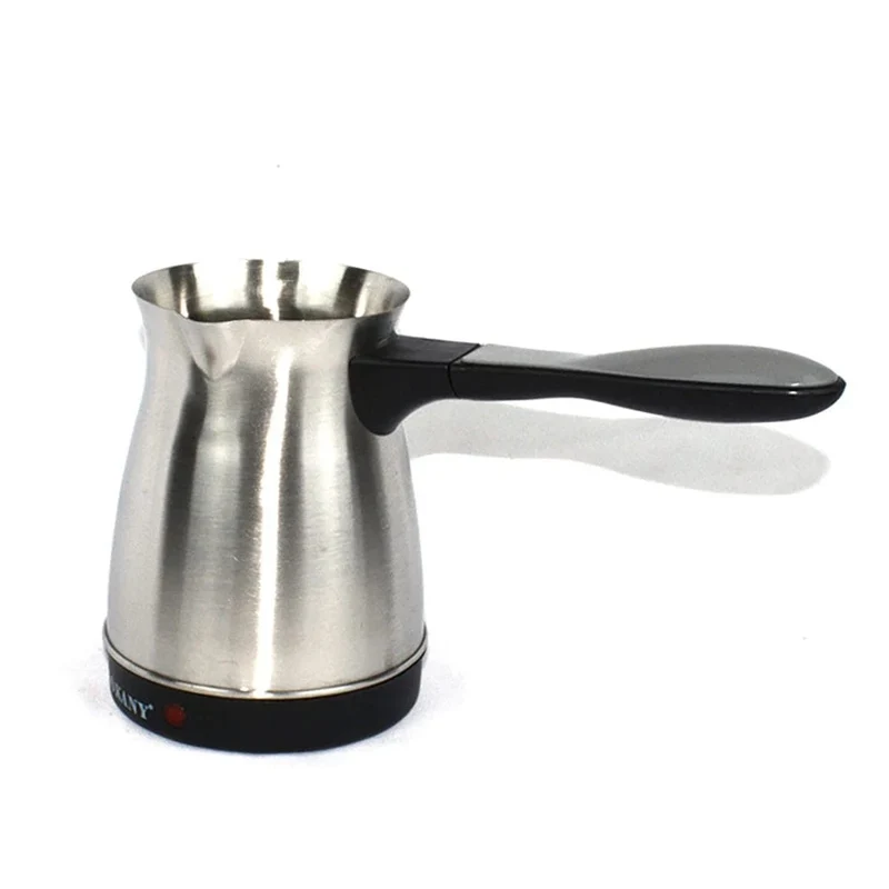Tragbare Kaffeemaschine, elektrisch, türkisch, griechisch, Kaffeemaschine aus Edelstahl, Moka-Kanne, Kaffeemaschine
