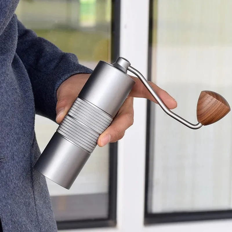JAFFEE J0/J1 manuelle Kaffeemühle mit 38 mm 5-Kern/7-Kern-Mahlwerk, 3 Lager, tragbare Kaffeemühle, einstellbare Espressomühle