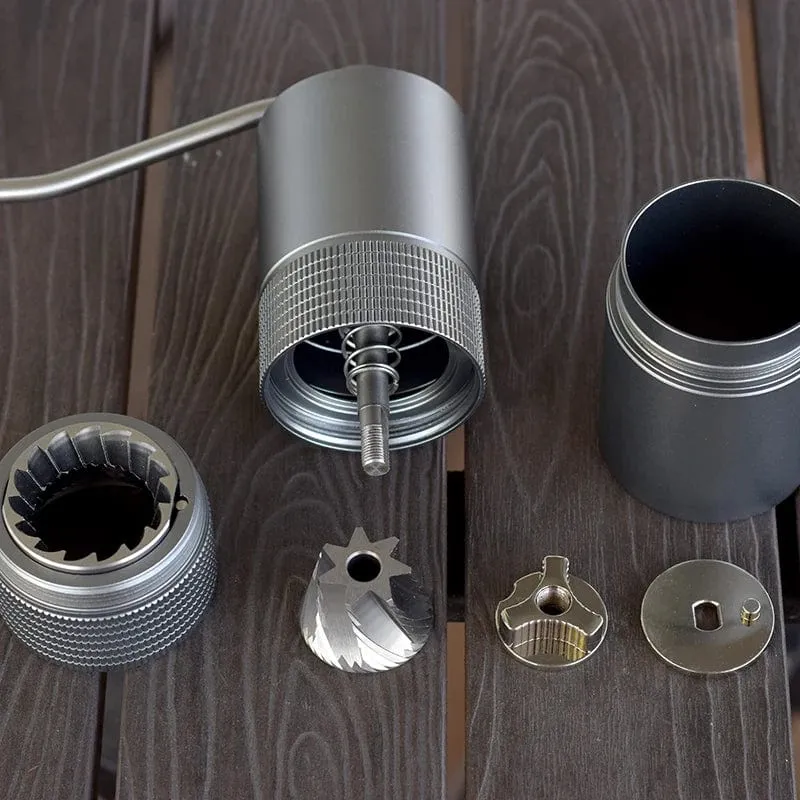 JAFFEE J0/J1 manuelle Kaffeemühle mit 38 mm 5-Kern/7-Kern-Mahlwerk, 3 Lager, tragbare Kaffeemühle, einstellbare Espressomühle