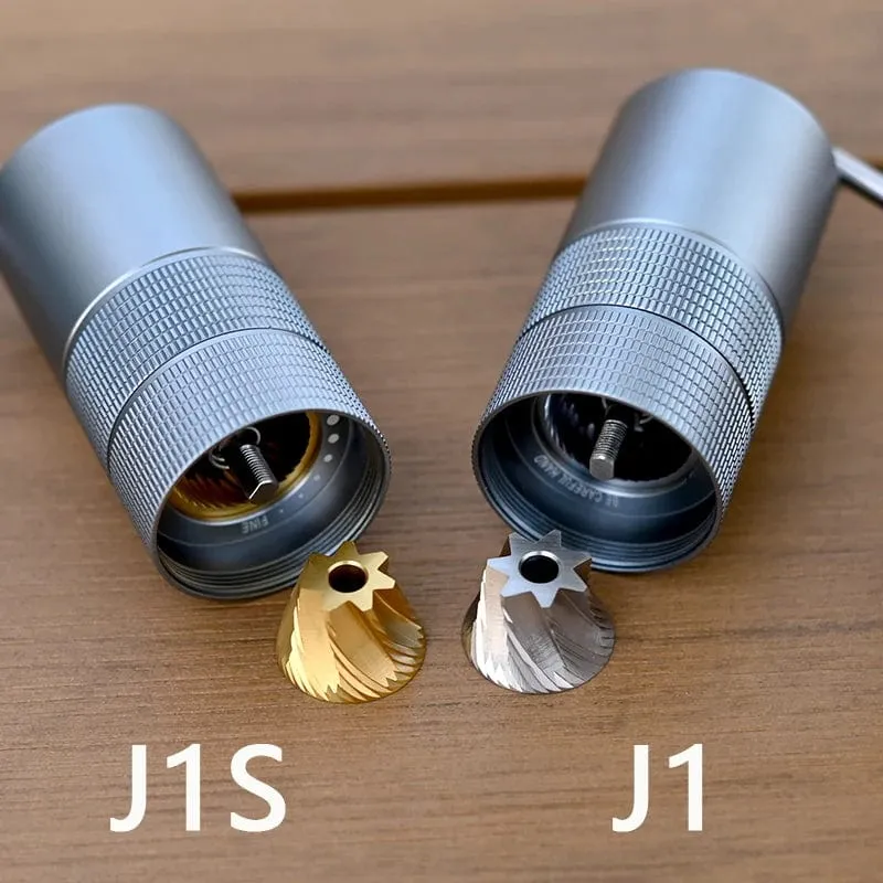JAFFEE J0/J1 manuelle Kaffeemühle mit 38 mm 5-Kern/7-Kern-Mahlwerk, 3 Lager, tragbare Kaffeemühle, einstellbare Espressomühle