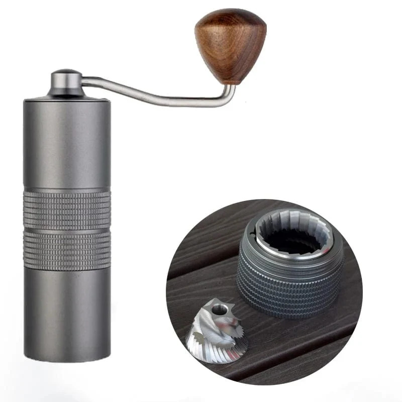 JAFFEE J0/J1 manuelle Kaffeemühle mit 38 mm 5-Kern/7-Kern-Mahlwerk, 3 Lager, tragbare Kaffeemühle, einstellbare Espressomühle