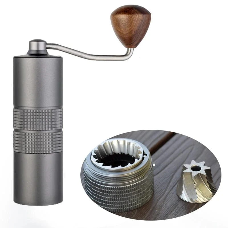 JAFFEE J0/J1 manuelle Kaffeemühle mit 38 mm 5-Kern/7-Kern-Mahlwerk, 3 Lager, tragbare Kaffeemühle, einstellbare Espressomühle