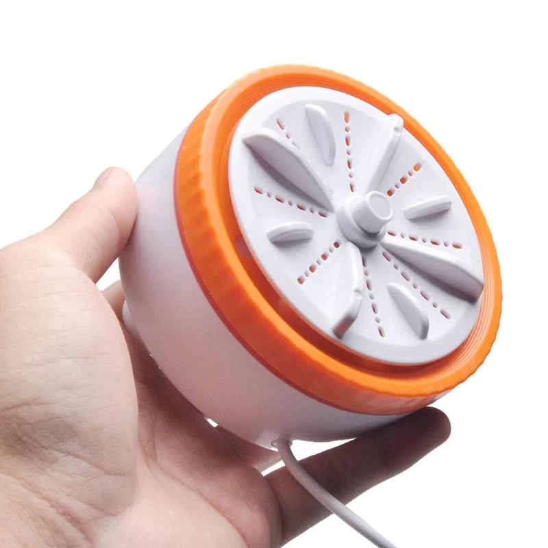 Rotierender Turbo-Ultraschall-Wasch- und Spülmaschinenreiniger mit USB-Anschluss, tragbare Mini-Waschmaschine für Kleidung, Unterwäsche-Waschmaschine für unterwegs