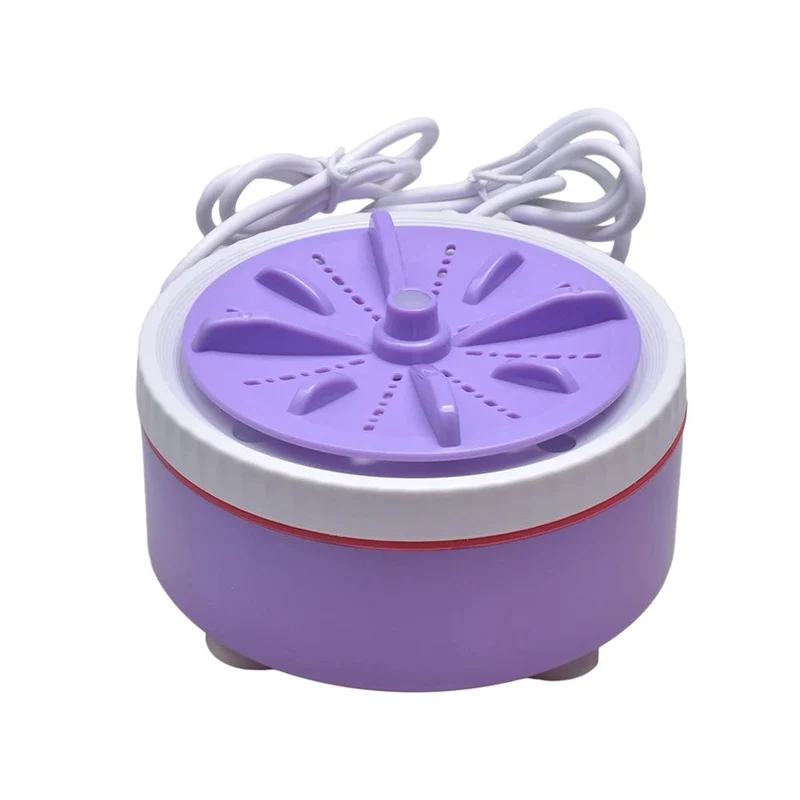 Rotierender Turbo-Ultraschall-Wasch- und Spülmaschinenreiniger mit USB-Anschluss, tragbare Mini-Waschmaschine für Kleidung, Unterwäsche-Waschmaschine für unterwegs