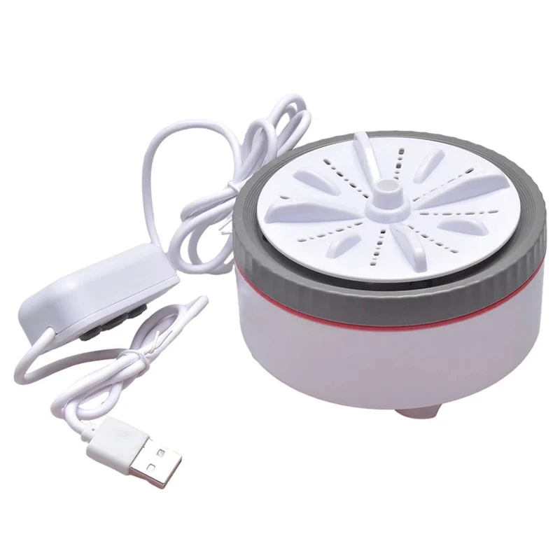 Rotierender Turbo-Ultraschall-Wasch- und Spülmaschinenreiniger mit USB-Anschluss, tragbare Mini-Waschmaschine für Kleidung, Unterwäsche-Waschmaschine für unterwegs