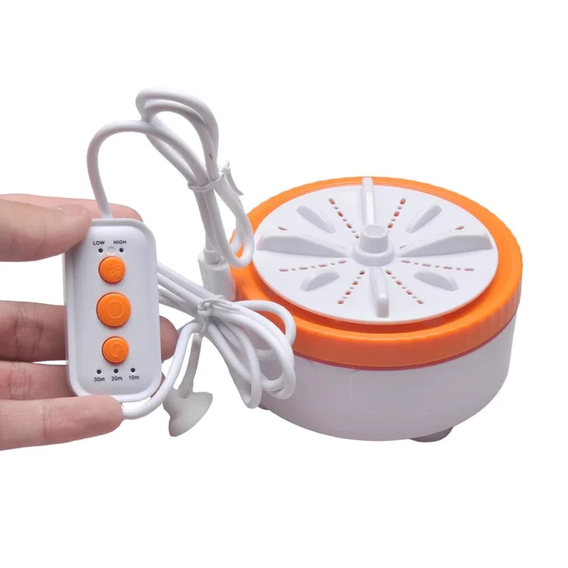 Rotierender Turbo-Ultraschall-Wasch- und Spülmaschinenreiniger mit USB-Anschluss, tragbare Mini-Waschmaschine für Kleidung, Unterwäsche-Waschmaschine für unterwegs