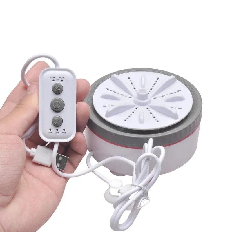 Tragbare Mini-Waschmaschine mit USB-Anschluss, 3 Gänge, Timer, rotierender Turbo, Unterwäsche, Sockenwaschmaschine, Spülmaschine für Babys, auf Reisen und zu Hause 미니세탁기