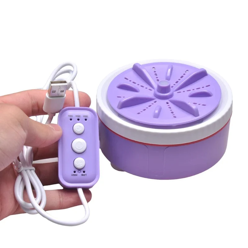 Tragbare Mini-Waschmaschine mit USB-Anschluss, 3 Gänge, Timer, rotierender Turbo, Unterwäsche, Sockenwaschmaschine, Spülmaschine für Babys, auf Reisen und zu Hause 미니세탁기