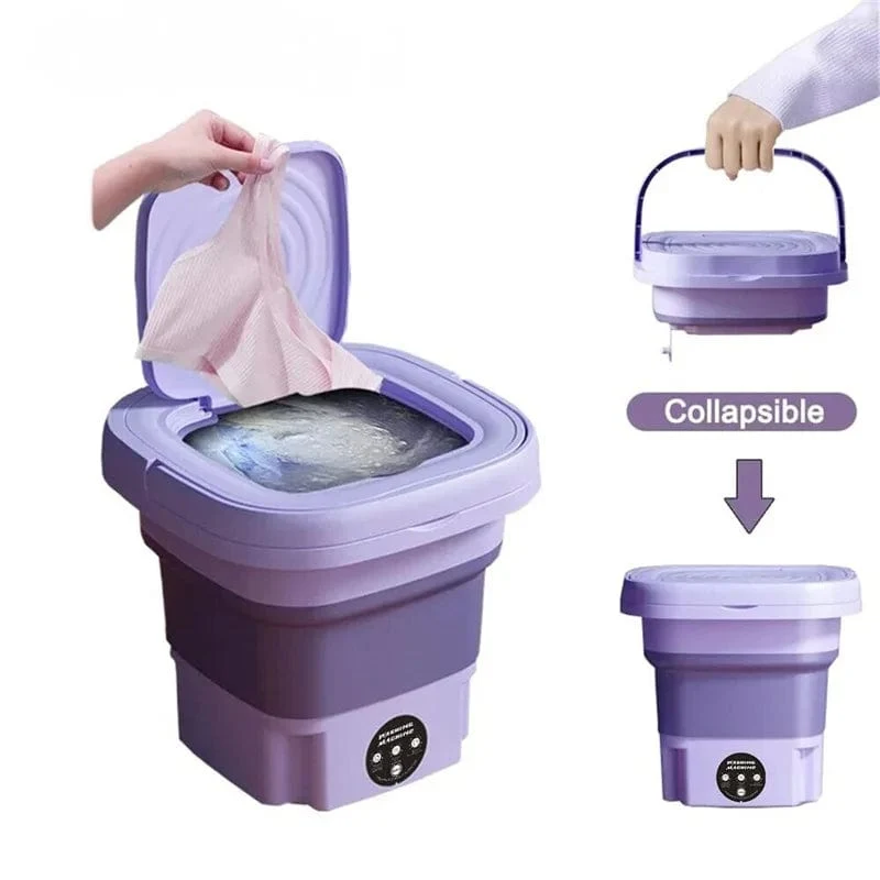 8L tragbare kleine faltbare Waschmaschine mit Schleuder für Socken, Unterwäsche, Höschen, Waschmaschine, Haushalts-Mini-Waschmaschine