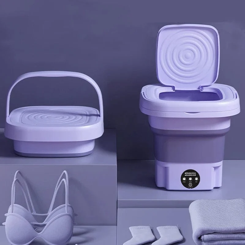 8L tragbare kleine faltbare Waschmaschine mit Schleuder für Socken, Unterwäsche, Höschen, Waschmaschine, Haushalts-Mini-Waschmaschine