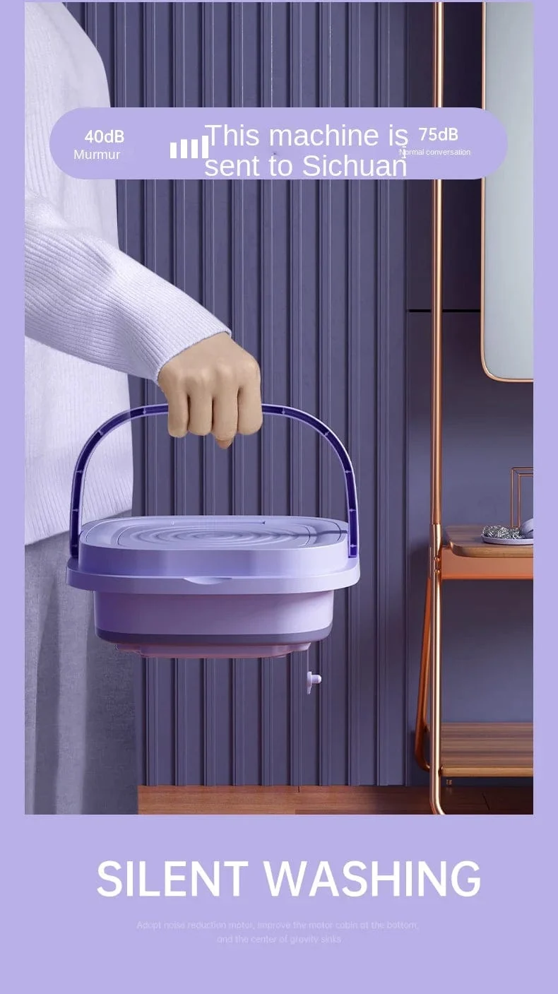 8L tragbare kleine faltbare Waschmaschine mit Schleuder für Socken, Unterwäsche, Höschen, Waschmaschine, Haushalts-Mini-Waschmaschine