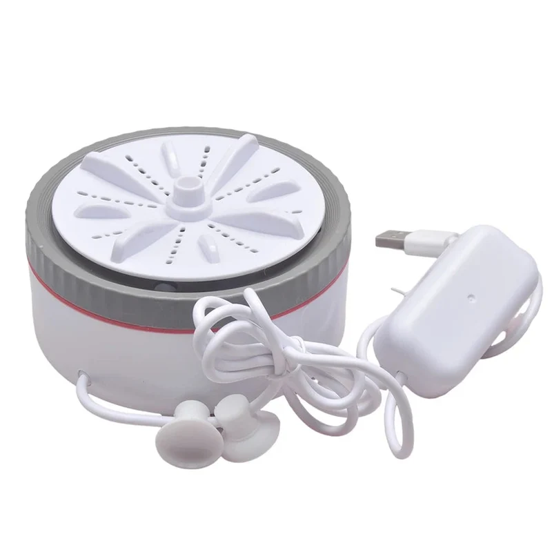 Mini-Waschmaschine, tragbarer USB-Dreh-Turbo-Obst-Ultraschall-Geschirrspüler für Kleidung, Heimküche, Reise-Fernbedienung