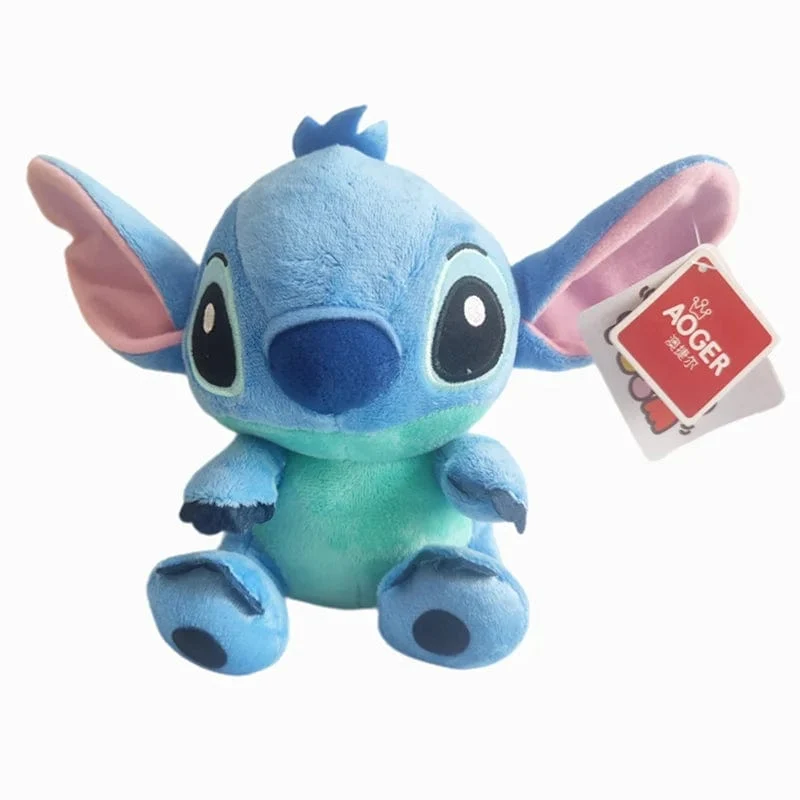 DISNEY Lilo & Stitch Plüschtiere Rosa Lilo Blau Stitch Gefüllte Plüschpuppen Anhänger Spielzeug Modelle Süßes Junge Mädchen Geburtstagsgeschenk