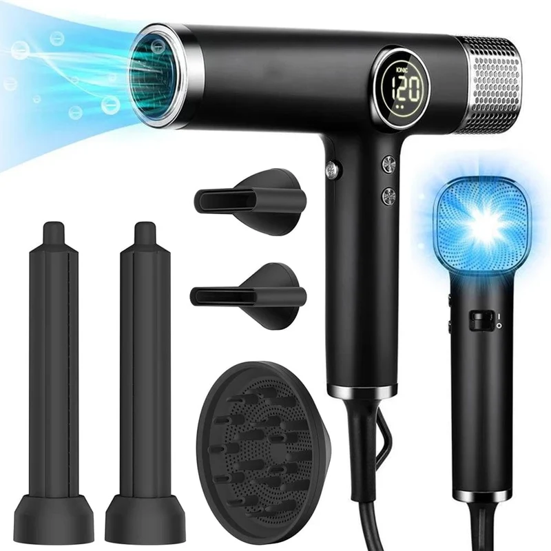 110000 U/min Professioneller Haartrockner, bürstenloser Haartrockner mit negativen Ionen, superstarker Wind, geräuscharmer Salon, 1600 W elektrisches Gebläse