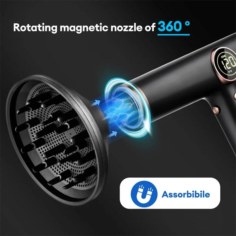 110000 U/min Professioneller Haartrockner, bürstenloser Haartrockner mit negativen Ionen, superstarker Wind, geräuscharmer Salon, 1600 W elektrisches Gebläse