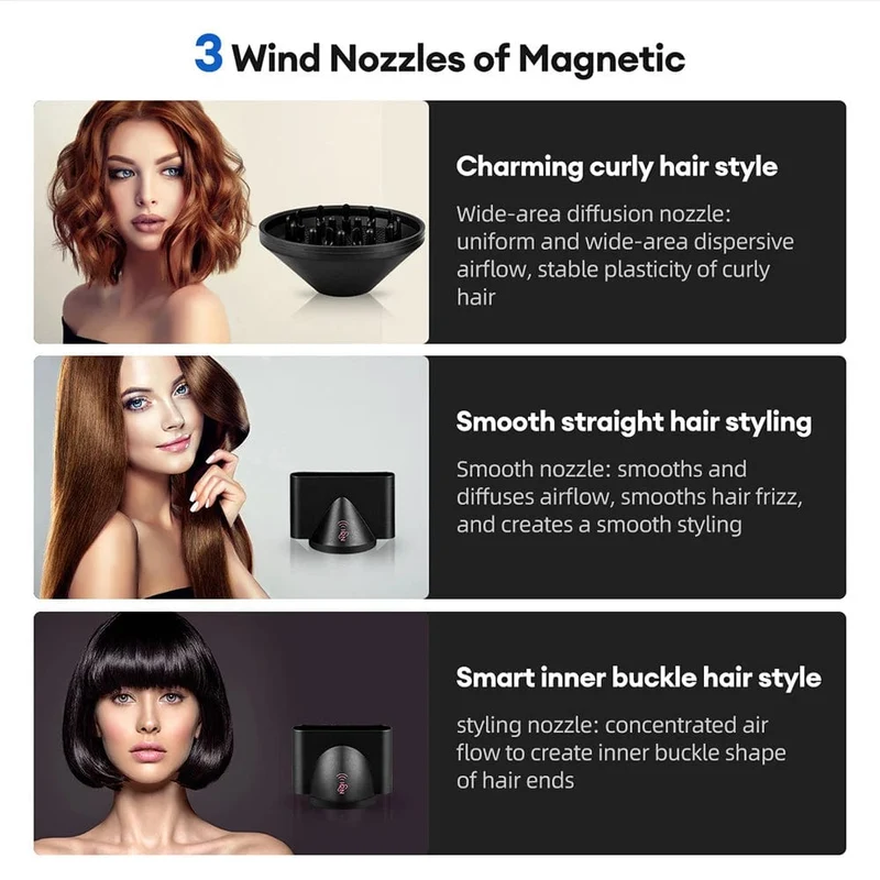 110000 U/min Professioneller Haartrockner, bürstenloser Haartrockner mit negativen Ionen, superstarker Wind, geräuscharmer Salon, 1600 W elektrisches Gebläse