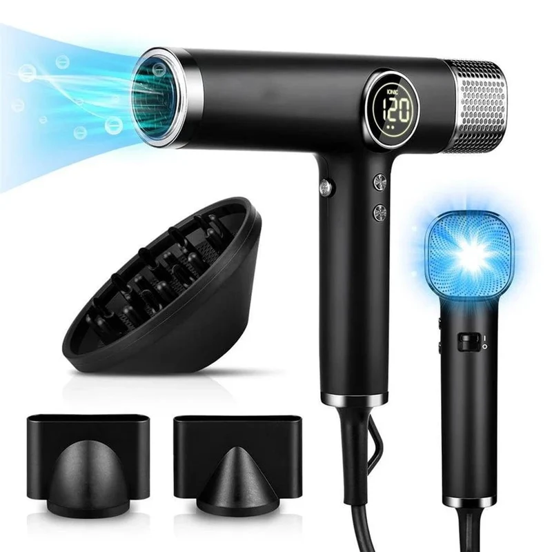 110000 U/min Professioneller Haartrockner, bürstenloser Haartrockner mit negativen Ionen, superstarker Wind, geräuscharmer Salon, 1600 W elektrisches Gebläse