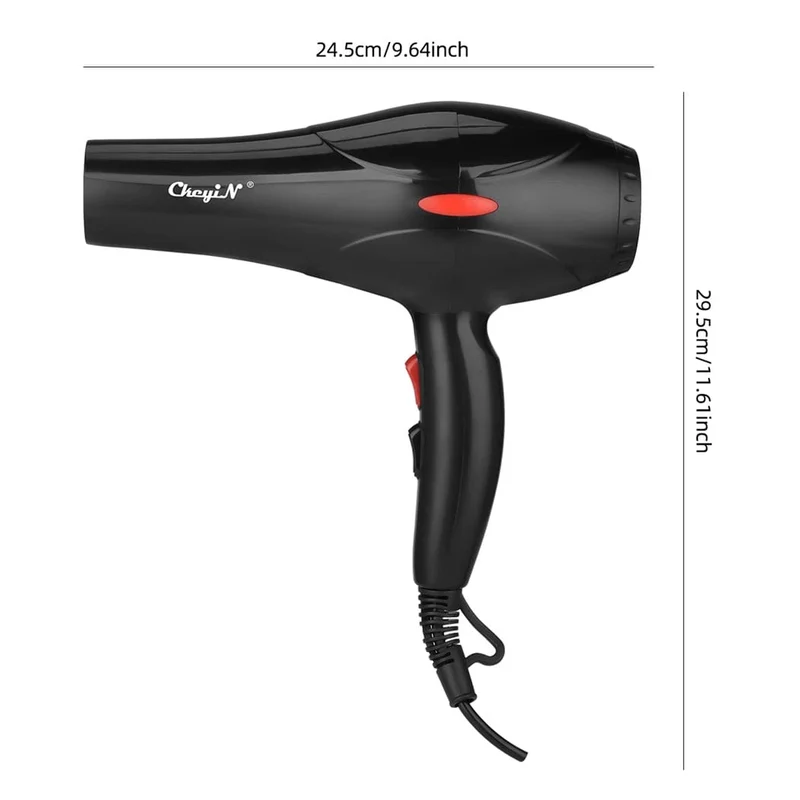 CkeyiN 1600W Haartrockner, professioneller Negativ-Ionen-Föhn, Heimgebrauch, Heiß-/Kalt-Föhn, Salon-Föhn, Diffusor, Konzentratordüse