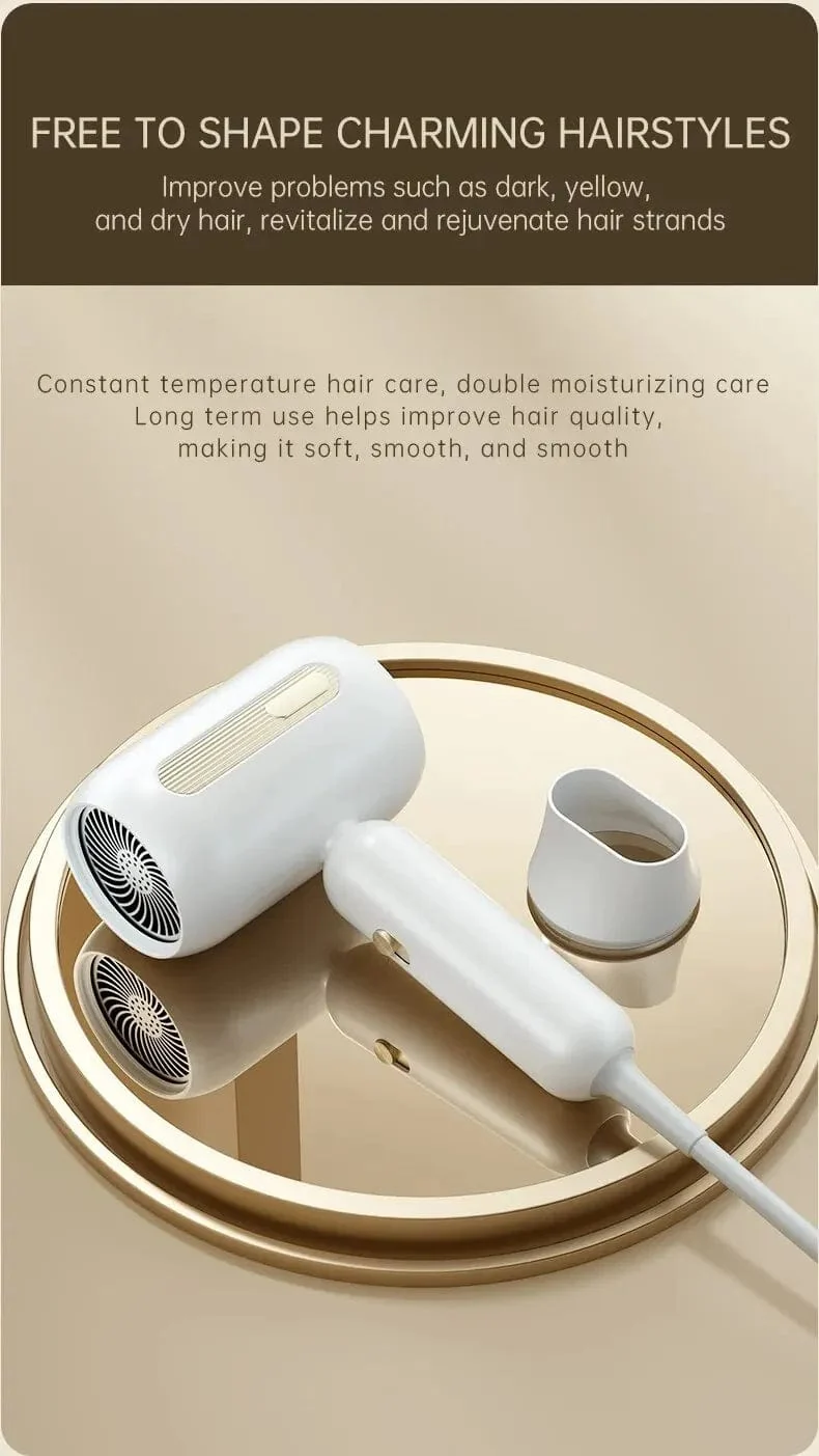 Professioneller Ionen-Haartrockner, leistungsstarker, schnelltrocknender Haartrockner, geräuscharmer Haarpflege-Thermostat, tragbare Haartrockner und Zubehör