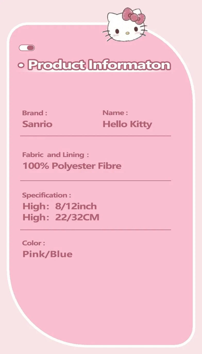 Anime Sanrio Hello Kitty KT Katze Kaninchen Stofftiere, süße Plüschtiere, Kawaii Cartoon Puppen, Geburtstagsgeschenk für Kinder, Babys, Freundin