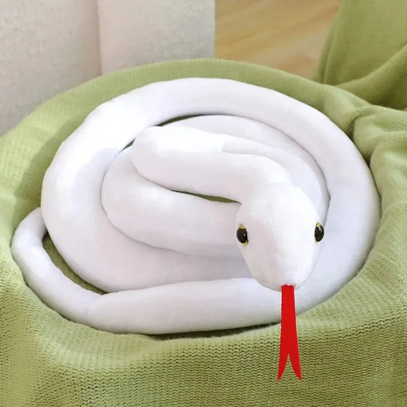 Künstliches Python-Plüschtier, lange Schlange, gelb, orange, grün, Python-Plüschtier, zum Dekorieren der Weihnachtsdekorationen des Hauses