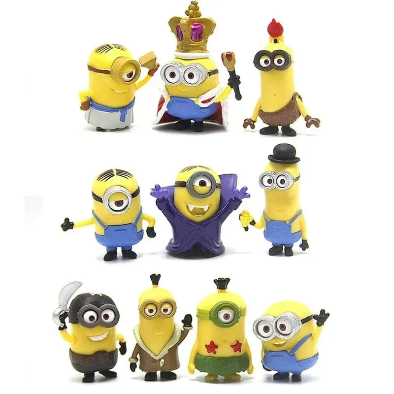 10 Teile/satz kawai Minones Figuren Spielzeug 3D Auge Despicable Minones Action-figuren Klassische Spielzeug Weihnachten Geschenke für Kinder