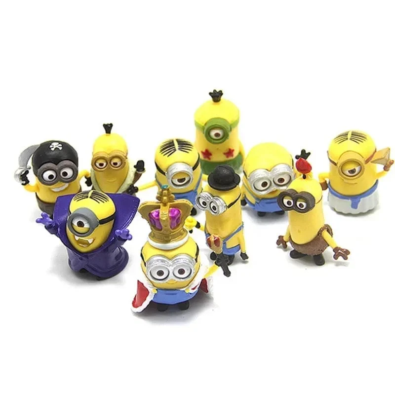 10 Teile/satz kawai Minones Figuren Spielzeug 3D Auge Despicable Minones Action-figuren Klassische Spielzeug Weihnachten Geschenke für Kinder