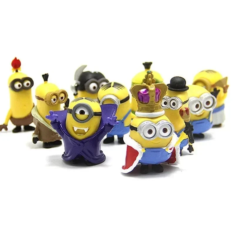 10 Teile/satz kawai Minones Figuren Spielzeug 3D Auge Despicable Minones Action-figuren Klassische Spielzeug Weihnachten Geschenke für Kinder