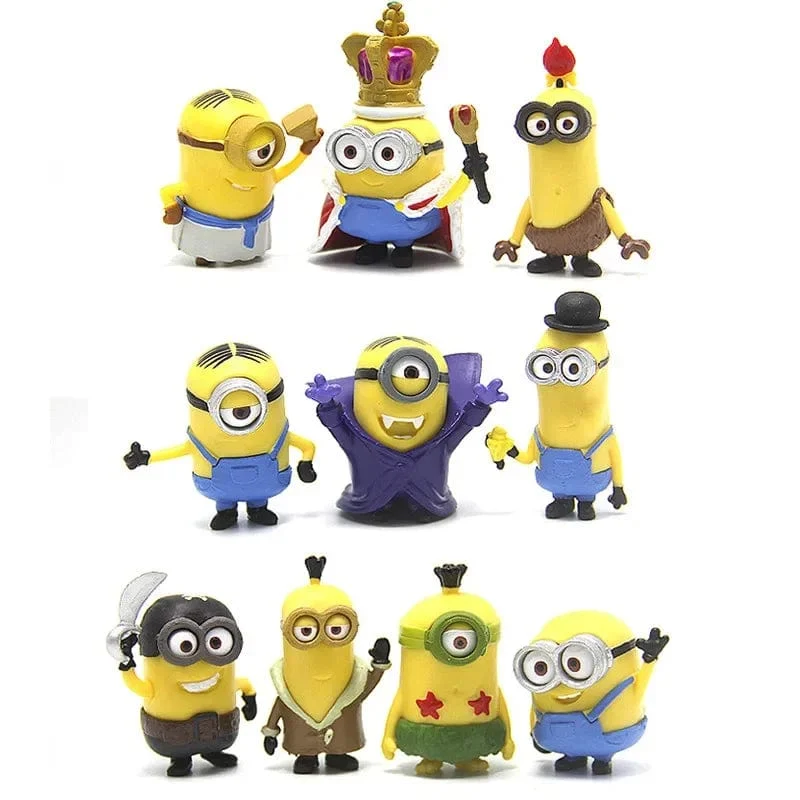 10 Teile/satz kawai Minones Figuren Spielzeug 3D Auge Despicable Minones Action-figuren Klassische Spielzeug Weihnachten Geschenke für Kinder