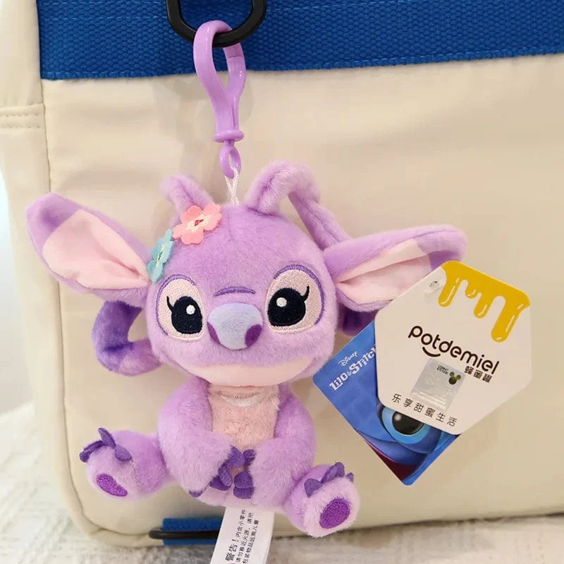 Original Disney Stitch Lotso Plüsch Spielzeug Schlüsselanhänger Anhänger Zubehör süße Cartoon gefüllte Puppe Schlüsselanhänger Spielzeug Schlüsselanhänger Geschenk