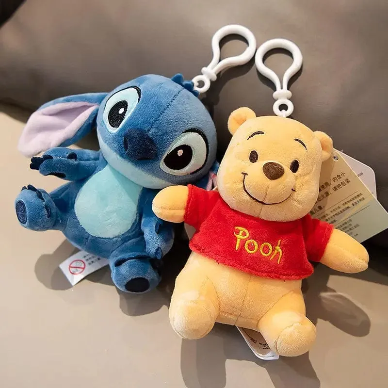 Original Disney Stitch Lotso Plüsch Spielzeug Schlüsselanhänger Anhänger Zubehör süße Cartoon gefüllte Puppe Schlüsselanhänger Spielzeug Schlüsselanhänger Geschenk