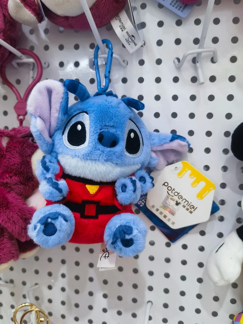 Original Disney Stitch Lotso Plüsch Spielzeug Schlüsselanhänger Anhänger Zubehör süße Cartoon gefüllte Puppe Schlüsselanhänger Spielzeug Schlüsselanhänger Geschenk