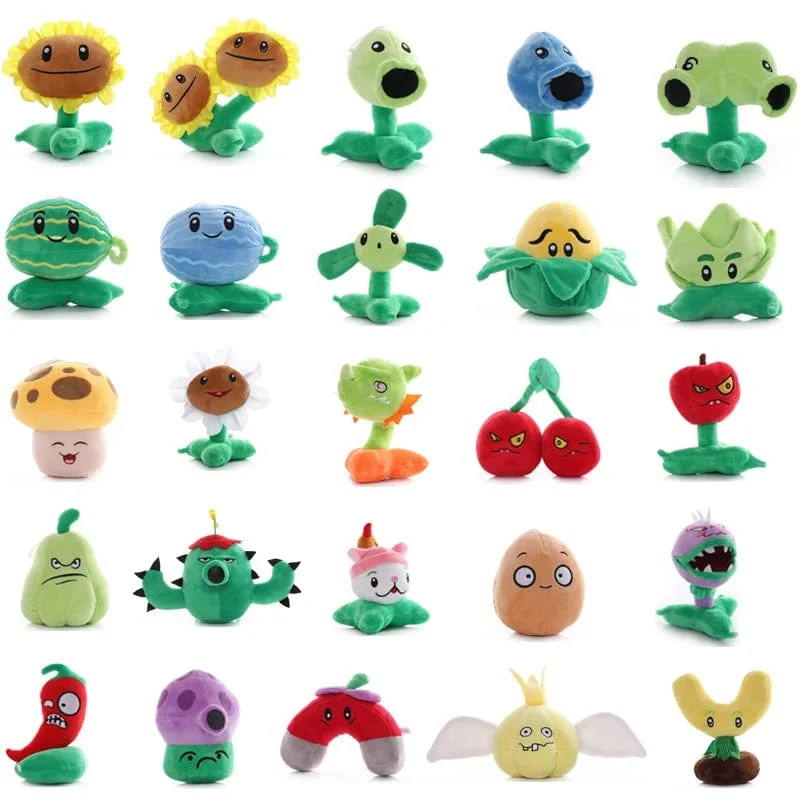 1 Stück Pflanzen vs. Zombies Plüschtiere 13–20 cm PVZ Pflanzen Peashooter SunFlower Plüsch Stofftiere Stofftier Geschenke für Kinder Kinder