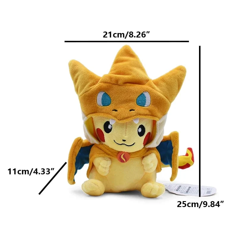 Cos Eevee Pikachu Cosplay Plüschtiere Charizard Peluche Lucario Kuscheltier Puppe Sammlergeschenk, Cartoon 20-30CM