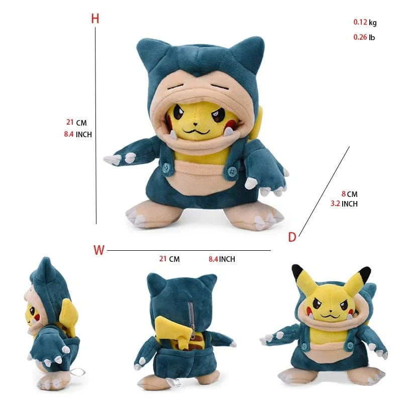 Cos Eevee Pikachu Cosplay Plüschtiere Charizard Peluche Lucario Kuscheltier Puppe Sammlergeschenk, Cartoon 20-30CM