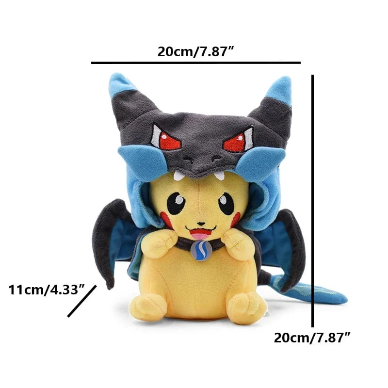 Cos Eevee Pikachu Cosplay Plüschtiere Charizard Peluche Lucario Kuscheltier Puppe Sammlergeschenk, Cartoon 20-30CM