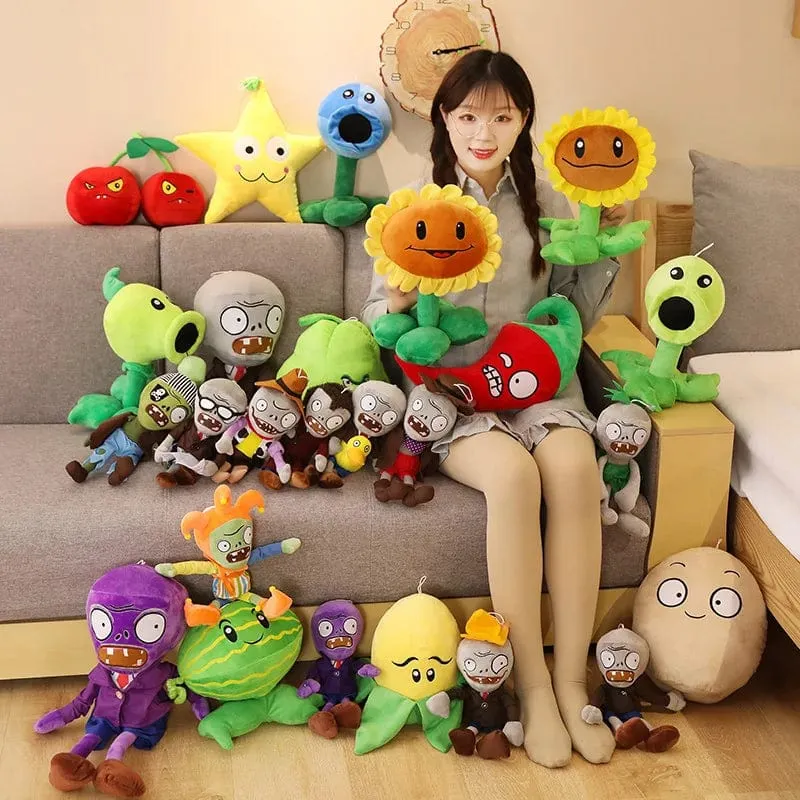 Pflanzen vs. Zombies 2 Videospiel-Charakter Plüschtiere PVZ Pflanzen Peashooter SunFlower Anime Gefüllte Plüschpuppen Geschenke für Kinder