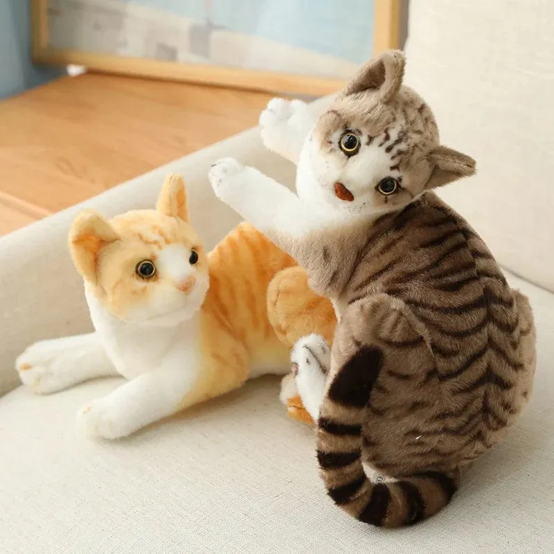 26 cm echte süße Plüschkatzenpuppe, weiches Stofftier, Plüschkätzchenspielzeug für Kinder, Cartoon, Kinder, Mädchen, Baby, Geburtstagsgeschenk
