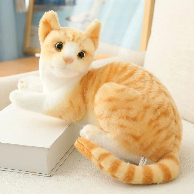 26 cm echte süße Plüschkatzenpuppe, weiches Stofftier, Plüschkätzchenspielzeug für Kinder, Cartoon, Kinder, Mädchen, Baby, Geburtstagsgeschenk