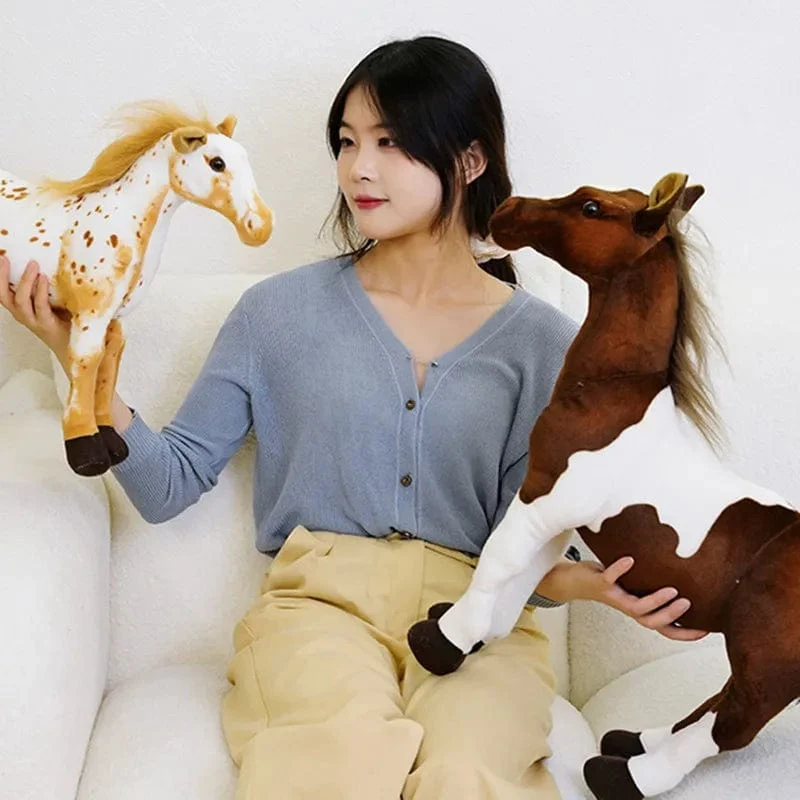 28cm Simulation Pferd Kuscheltier Plüsch Puppen Hohe Qualität Realistisches Bild Klassisches Persönliches Spielzeug Für Geburtstag Geschenk