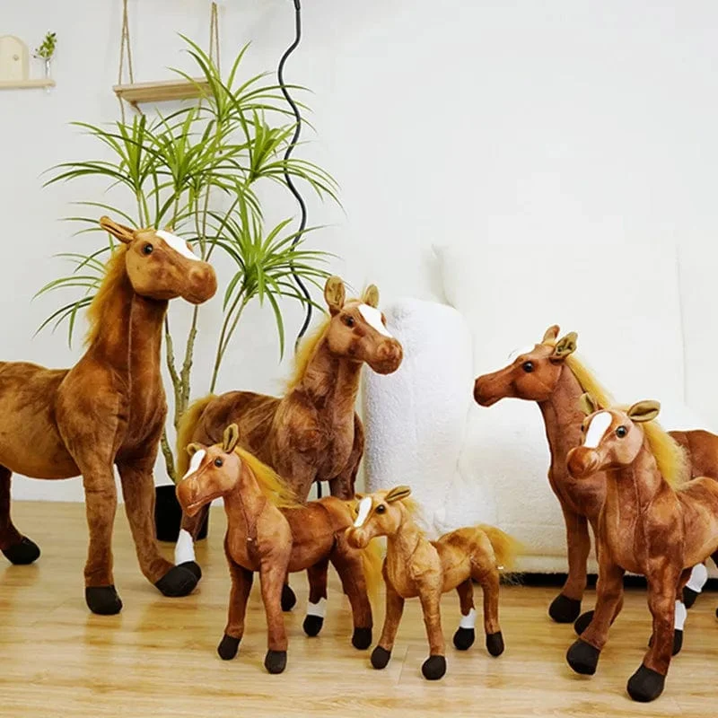 28cm Simulation Pferd Kuscheltier Plüsch Puppen Hohe Qualität Realistisches Bild Klassisches Persönliches Spielzeug Für Geburtstag Geschenk