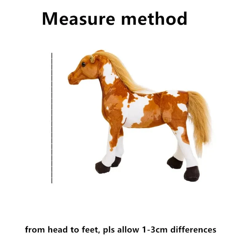 28cm Simulation Pferd Kuscheltier Plüsch Puppen Hohe Qualität Realistisches Bild Klassisches Persönliches Spielzeug Für Geburtstag Geschenk