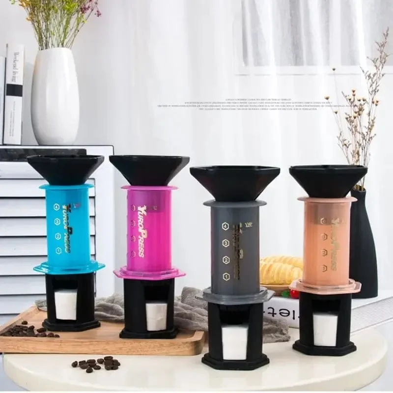 Tragbare Yuropress French Press Barista Espresso Kaffeemaschine Maschinenfilter wiederverwendbares Tropferzubehör