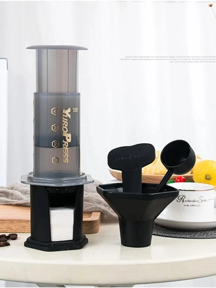 Tragbare Yuropress French Press Barista Espresso Kaffeemaschine Maschinenfilter wiederverwendbares Tropferzubehör