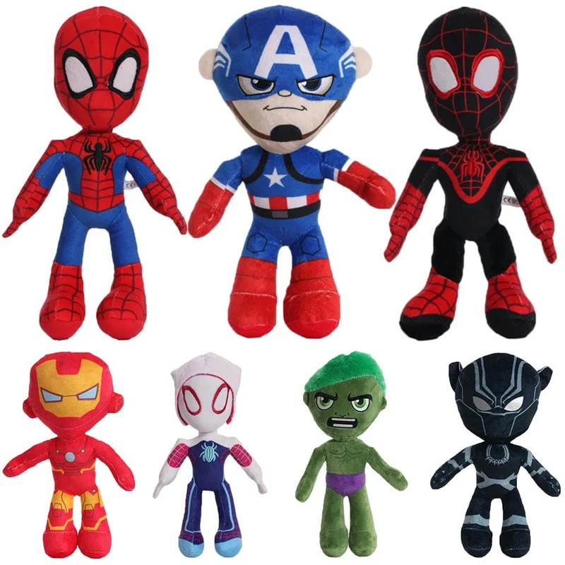 30 cm Marvel Spiderman Plüschtier, weich gefüllt, Cartoon-Plüschpuppen, große Plüschjungen, Stoffpuppen, Kissen, Kinder, Weihnachtsgeschenk